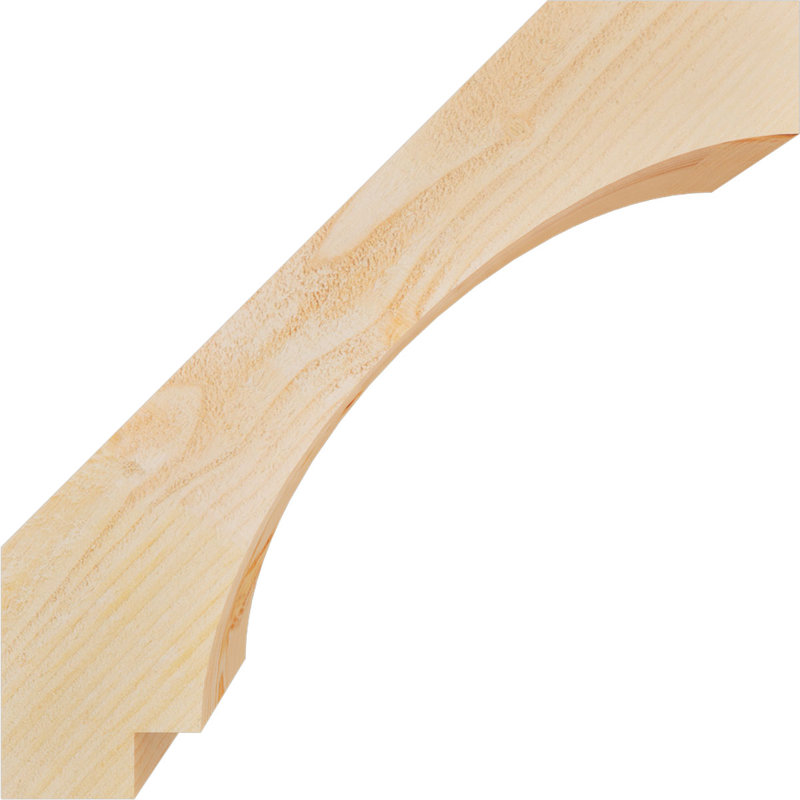 Attelle impériale du genou, Sapin de Douglas, Brute, H 22 po x l 6 po x P 22 po