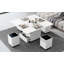 Modern White Lift Top Glass Coffee Table With Drawers & Storage Multifunction Table