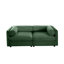 Stylish Green Chenille 2-Seater Sofa With Storage Seat