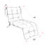 Coussin de chaise longue d'extérieur 72 x 22 x 4 pouces 100% polyester imperméable pour chaise longue d'extérieur avec attaches, bourgogne-378441256