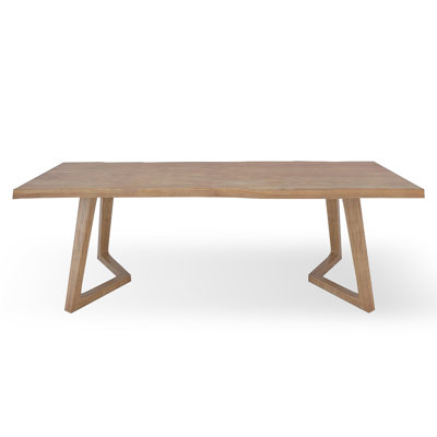 Brown Rectangular Solid Wood Dining Table