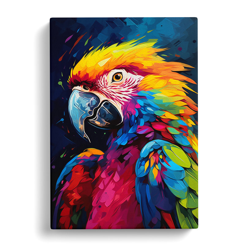 Parrot Pop - Wrapped Canvas, 50cm H x 35cm W x 3cm D