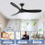Solid Wood Ceiling Fan with  Remote-1796635960-1796635963