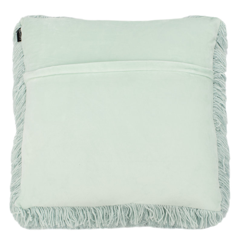 Rose Cloud Shaggy Faux Fur 20" Square Throw Pillow