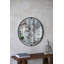 D31.5X0.5 "Miroir rond Theodor avec design industriel et cadre en métal pour la décoration murale