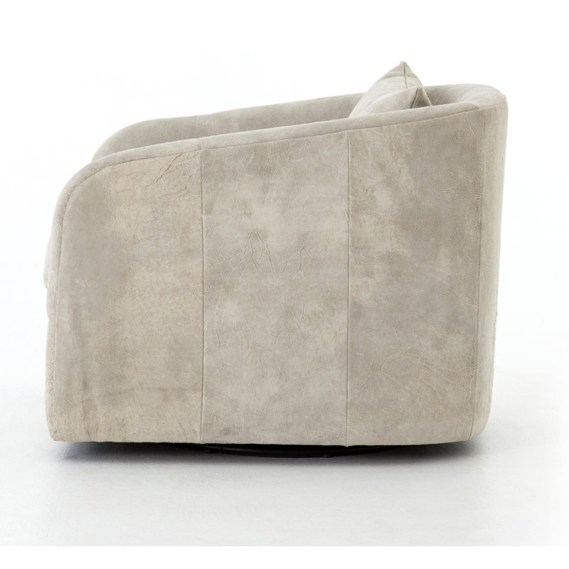 Topanga Swivel Barrel Chair, Polyester Blend, Knoll Natural