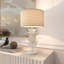 60cm Metal Table Lamp with Linen Shade-1411819439