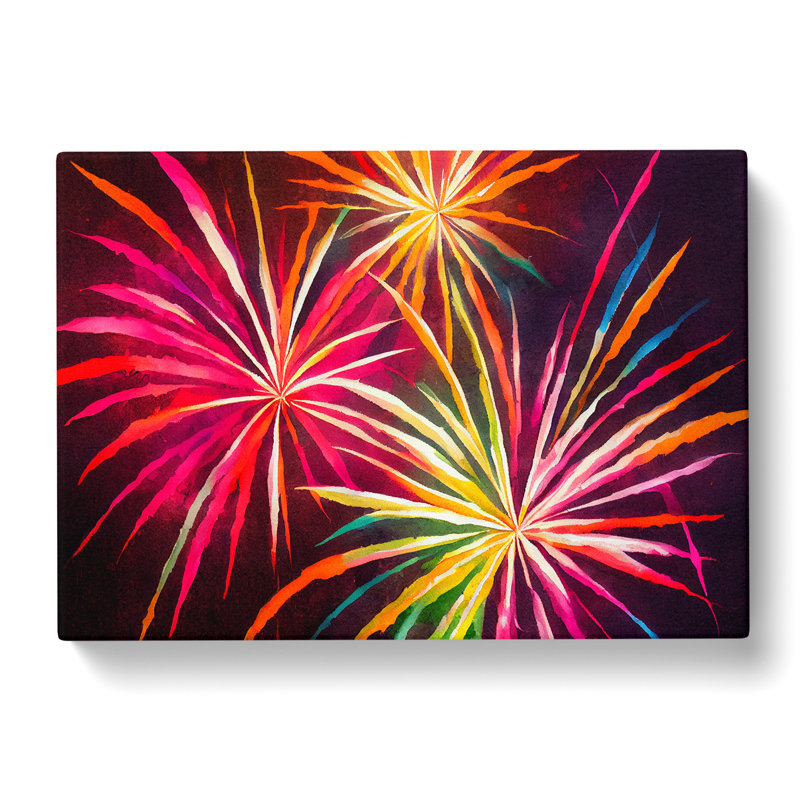 Sensational Fireworks - Wrapped Canvas, 50cm H x 76cm W x 3cm D
