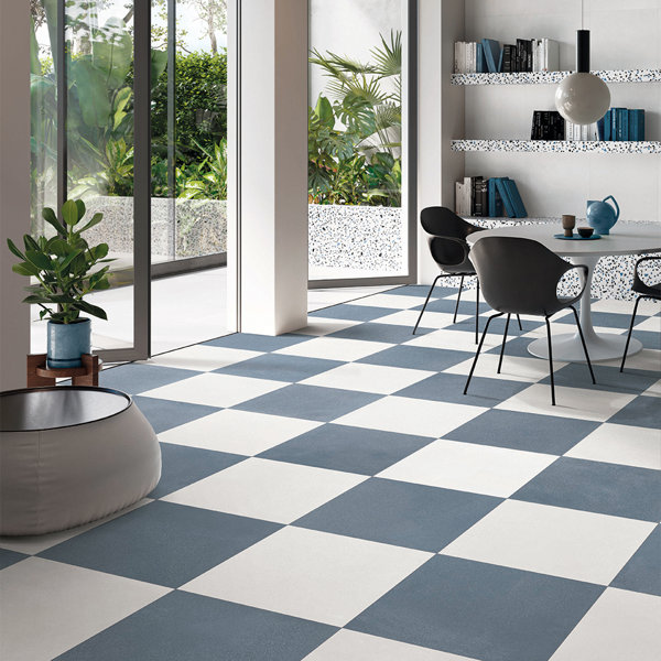 Terrazzo 2.0 Checkerboard 24" x 24" Matte Porcelain Floor and Wall Tile