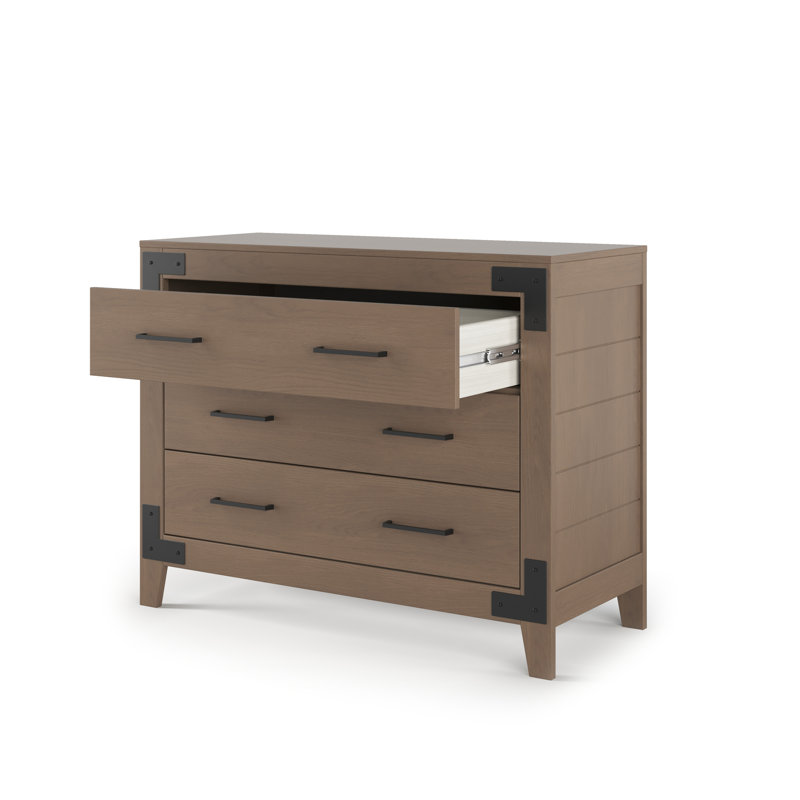Lucas 3 Drawer Dresser, Dusty Heather