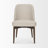 Bacco Curved Back Oatmeal Fabric Dining Side Chair-953140468