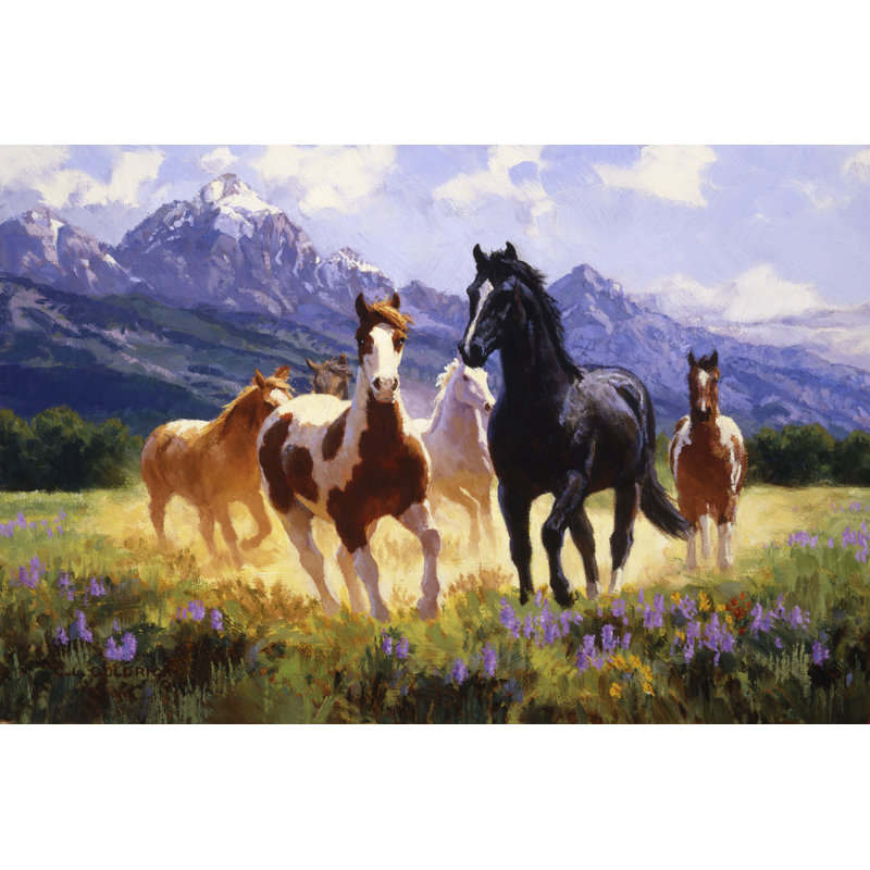 " Summer Days " by Claire Goldrick Painting Print, 24" H x 36" W x 1.25" D