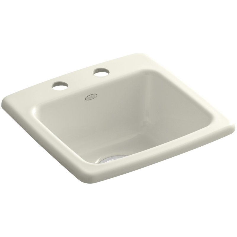 Gimlet Top-Mount Bar Sink, Black Black, 2 Hole