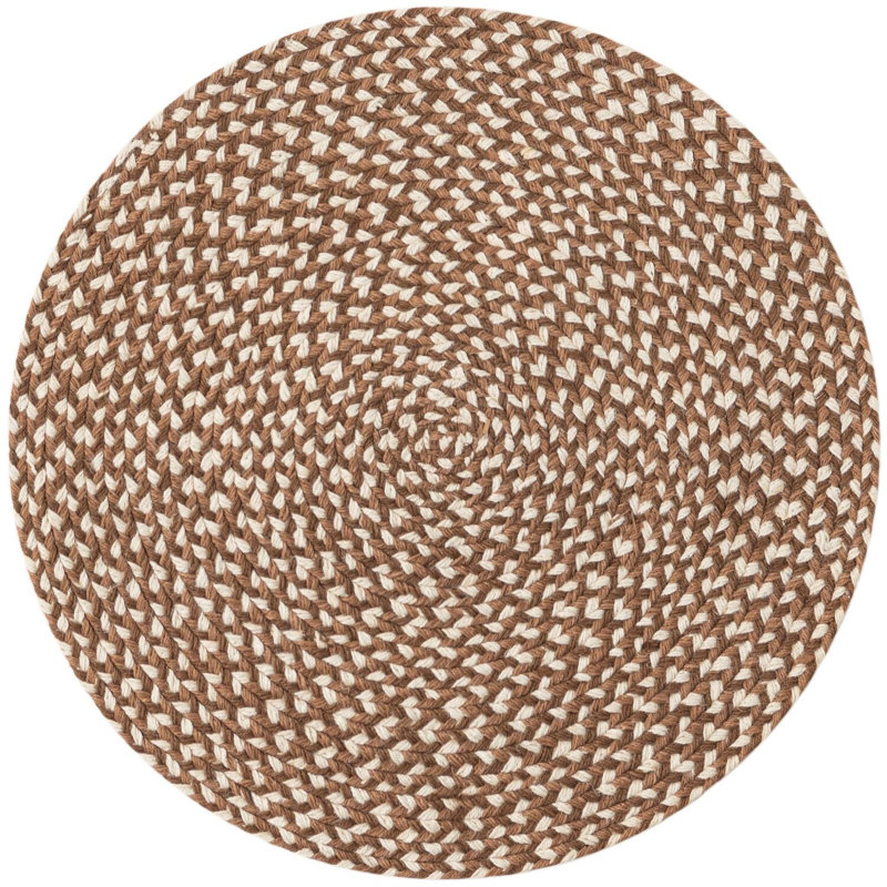 Tapis contemporain brun clair Natura, Rond 2 pi