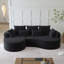 Canapé modulaire courbé à 4 places avec 7 coussins Chenille-1878605754-1878605755