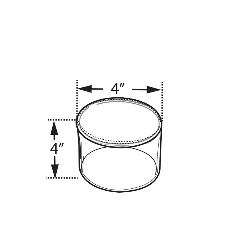 Clear Acrylic Small Cylinder Bin for Storage and Display