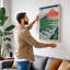 Mount Fuji Rising Japandi - Wrapped Canvas-834578752-834578755