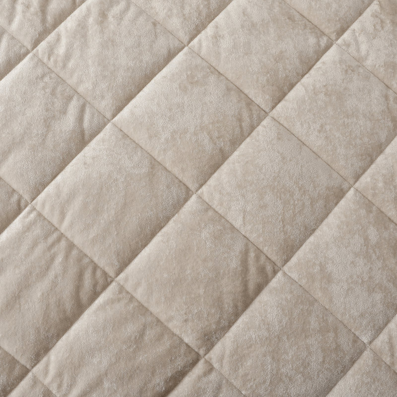 King Forest Green Velvet Diamond Quilt Set