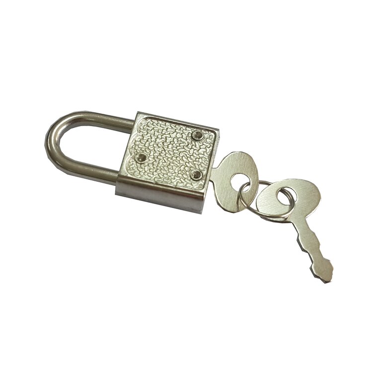 Small Metal Padlock Mini Tiny Box Luggage/Suitcase Craft Lock Key Fixturedisplays