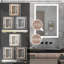 Armoire à pharmacie avec miroir et 2 tablettes réglables Kamonie W H-1395939112