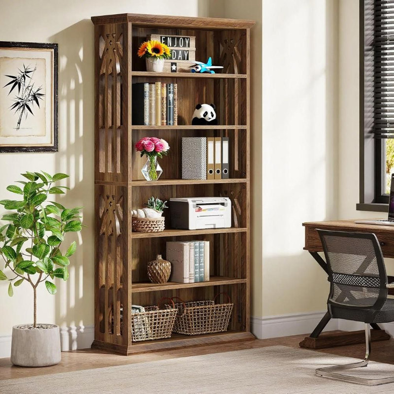 Bibliothèque avec armoire de rangement et tablettes