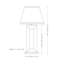 Lampe de table rectangulaire d'extérieur en ardoise 31 "avec abat-jour beige H 31"