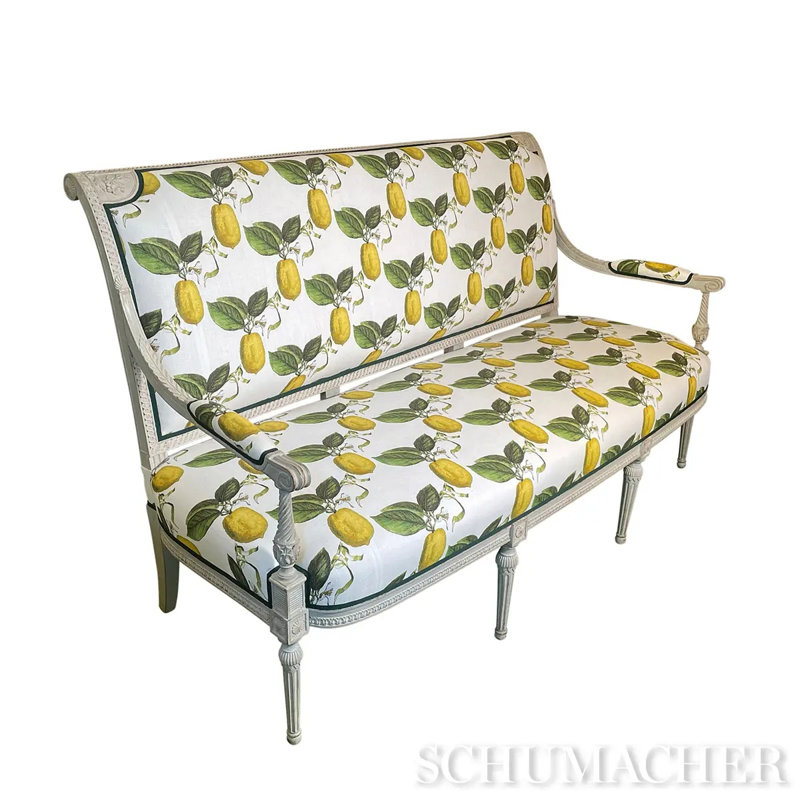 Schumacher x Johnson Hartig Le Citron Fabric, Ivory