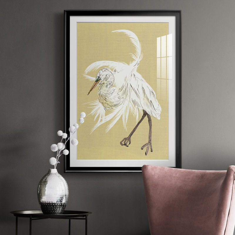 Heron Plumage VI - impression, H 42,5 po x l 30,5 po x P 1 po, Noir