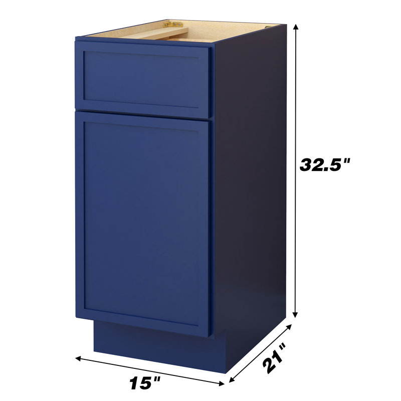 Base de meuble-lavabo simple 15 po seulement, Bleu