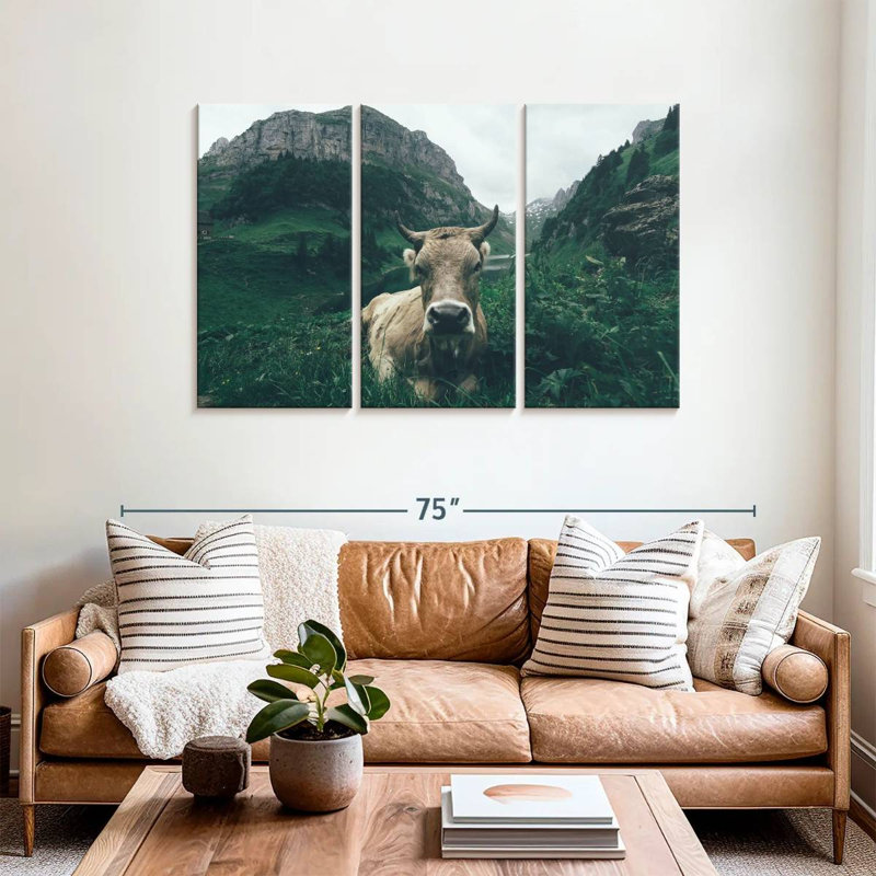 Brampt, vache des Alpes Suisses, H 36 po x l 57 po