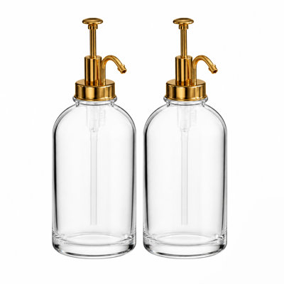 Ensemble de distributeur de sirop de café, paquet de 2 bouteilles en verre de 16,9 oz avec pompe et étiquettes pour bar à café et café