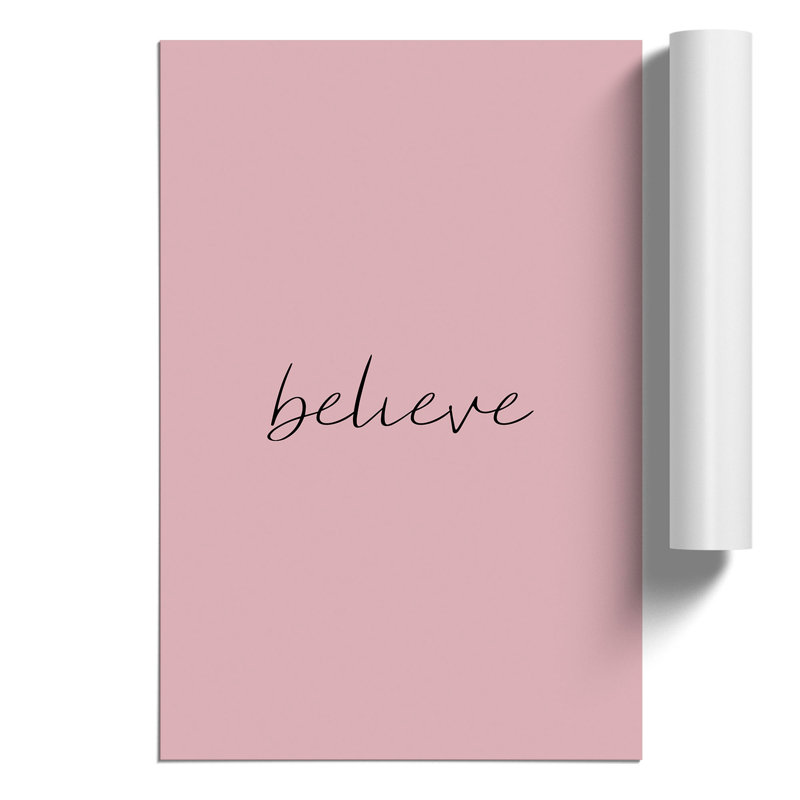 Believe - Frameless Print, 59cm H x 42cm W x 0.1cm D