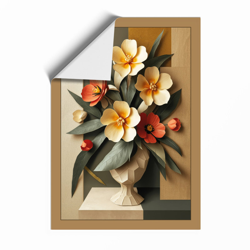 Pedestal Arrangement Botanical - Framed Print, A2 - 59.4 x 42.0 cm, Unframed