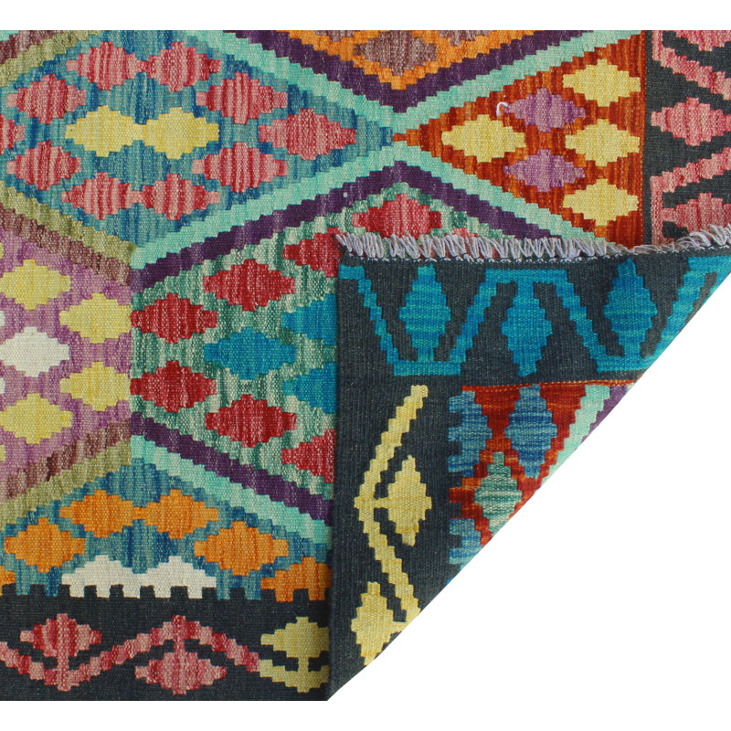 Flatweave Tahu Black Rug