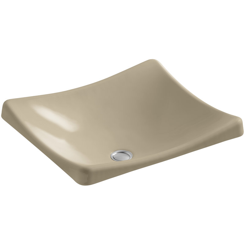 DemiLav Metal Specialty Vessel Bathroom Sink, Mexican Sand
