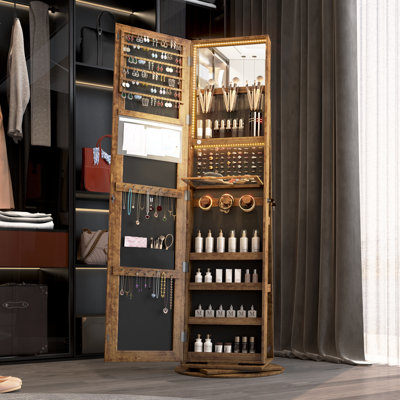 Freistehender Schmuckschrank Blackhorse mit Spiegel