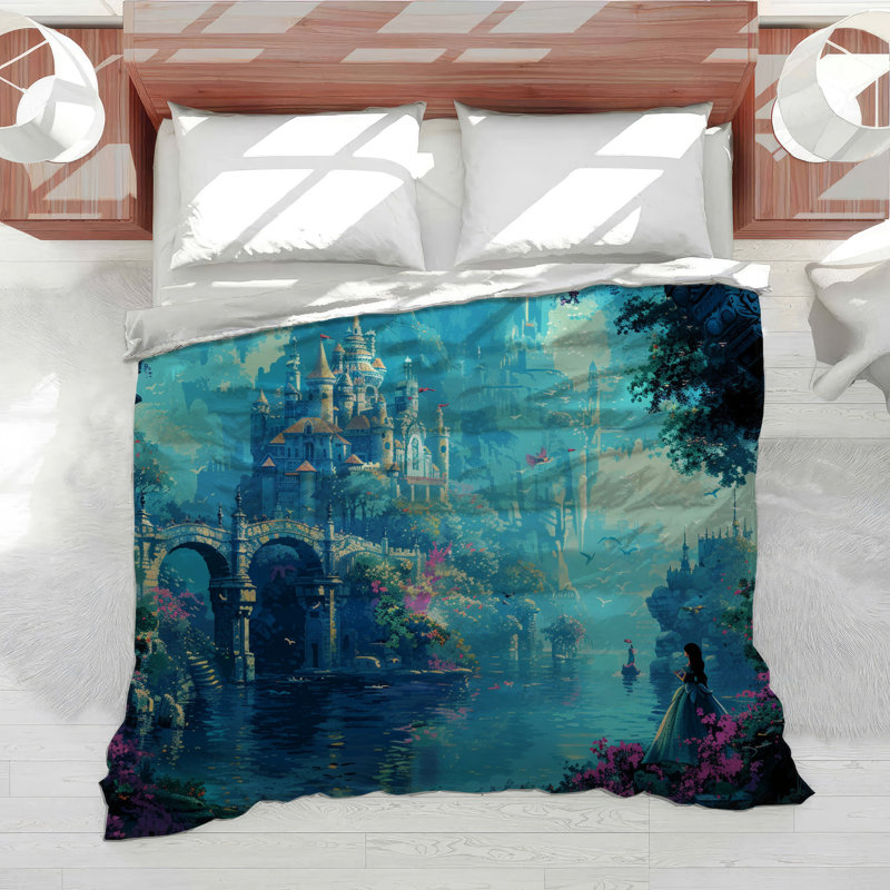 Édredon en mélange de coton Castle Fantasy, Édredon simple très long