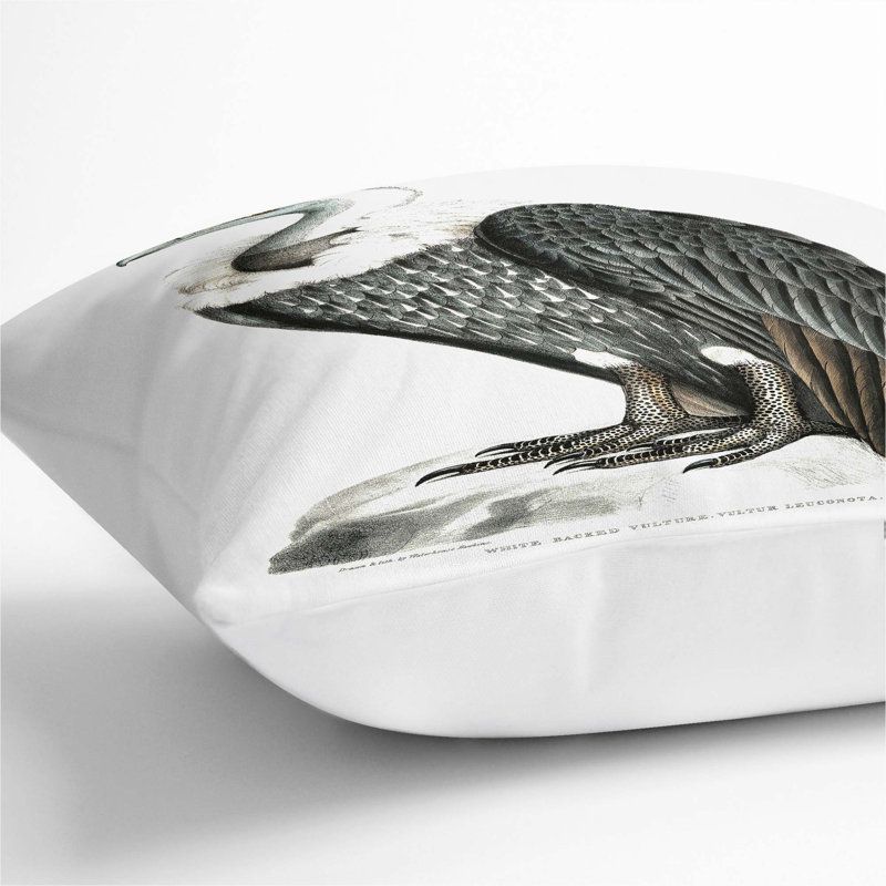 Square Cushion, 40cm H x 40cm W x 15cm D, White