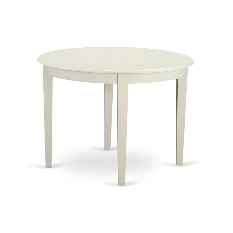 Table de salle à manger Boston pour petits espaces, lin blanc, Blanc cassé