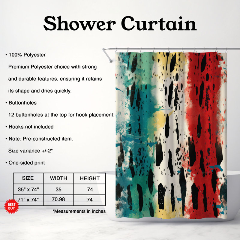Rideau de douche Imca, H 74 po x l 71 po