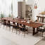 Table de salle à manger de 71 pouces pour 6-8, bureau de cuisine moderne avec grand plateau de table et pieds piédestal robustes