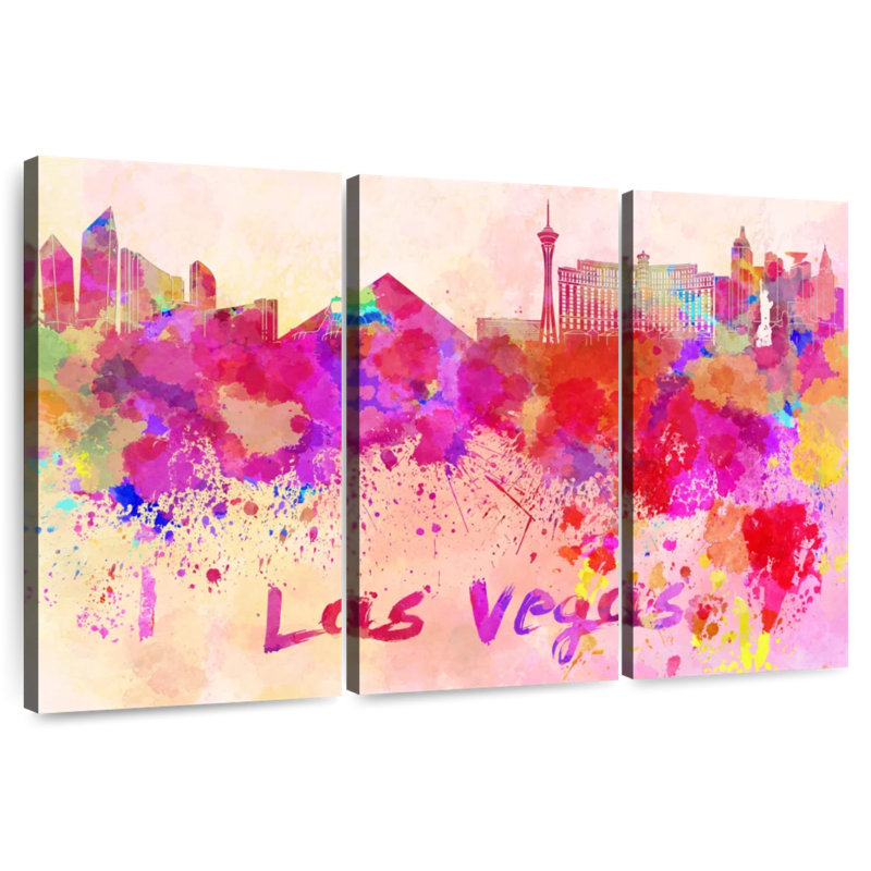 Sirci Las Vegas Skyline Splash, H 36 po x l 57 po