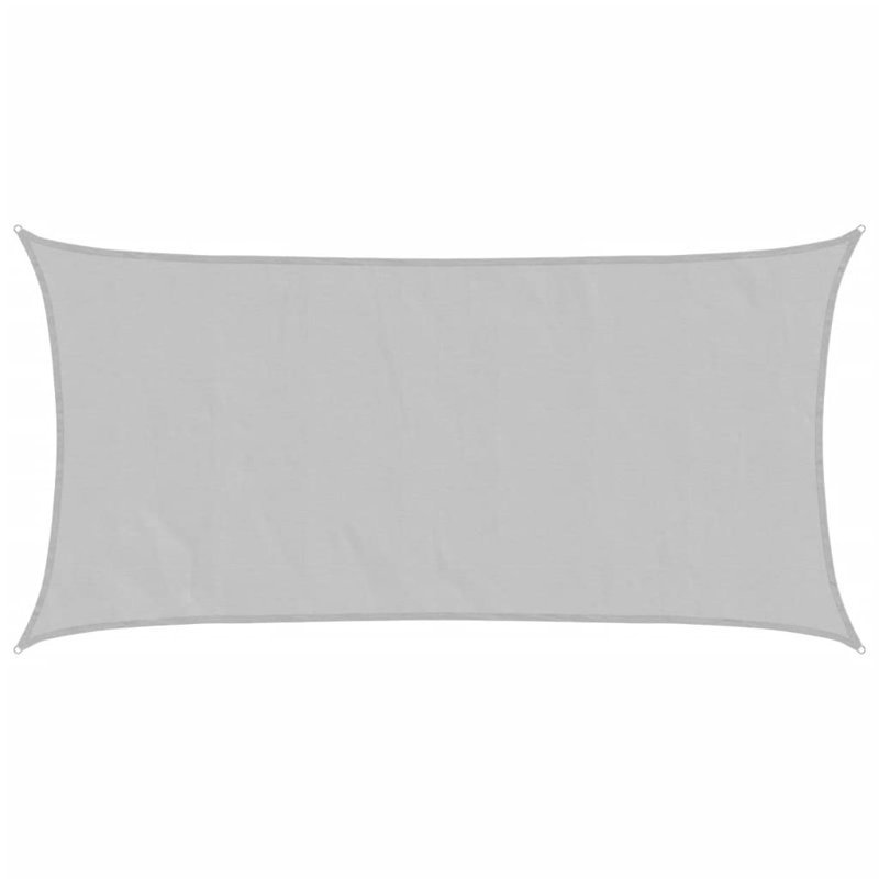 Calieb 100% Polyester Oxford 6m x 3m Rectangle Shade Sail, Light Grey