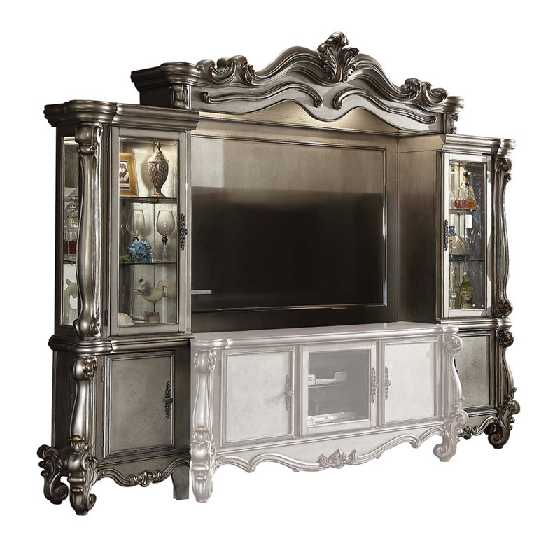 Meuble audio-vidéo Versailles, finition platine antique