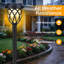 Éclairage de sentier solaire pour l'extérieur, ensemble de 8 lumières de jardin à énergie solaire, éclairage de paysage imperméable incassable Dusk To Dawn IP65 pour allée de patio