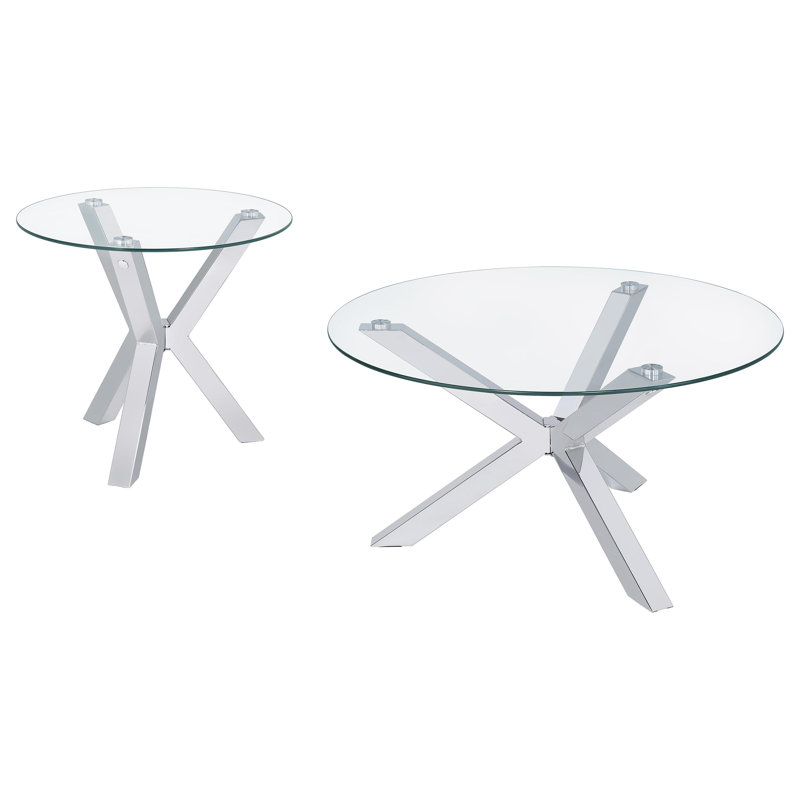 Ensemble de table basse et de table de bout 2 pièces Simmonds, 2 pièces: table basse, table de bout