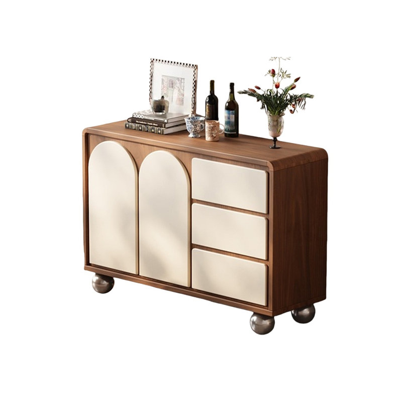 Armoire de rangement rétro en bois massif