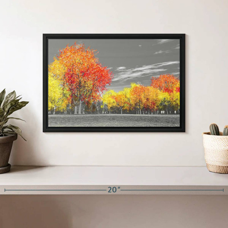 Paysage d'automne, H 9 po x l 13 po