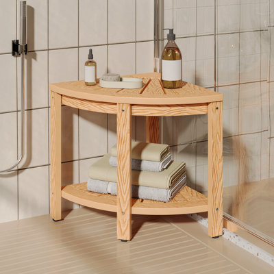  Corner Bench With Storage Shelf