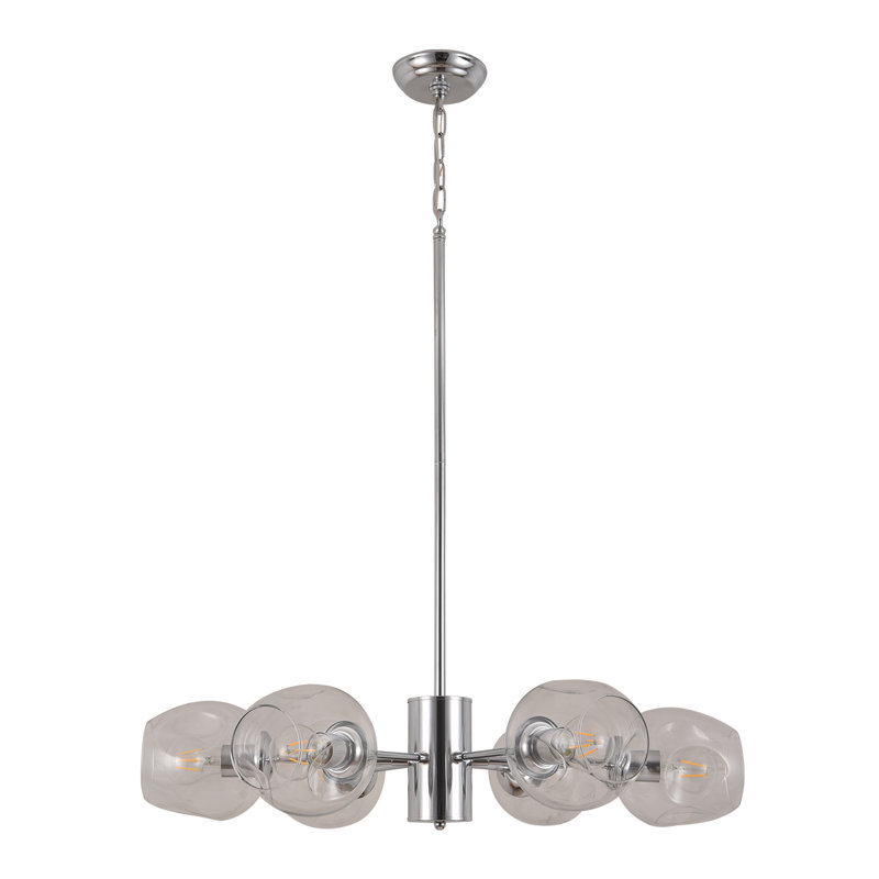 Kye 6 - Light Dimmable Sputnik Novelty Chandelier, Silver